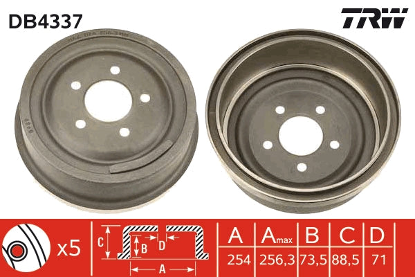 TRW MOTO DB4337 Brake Drum