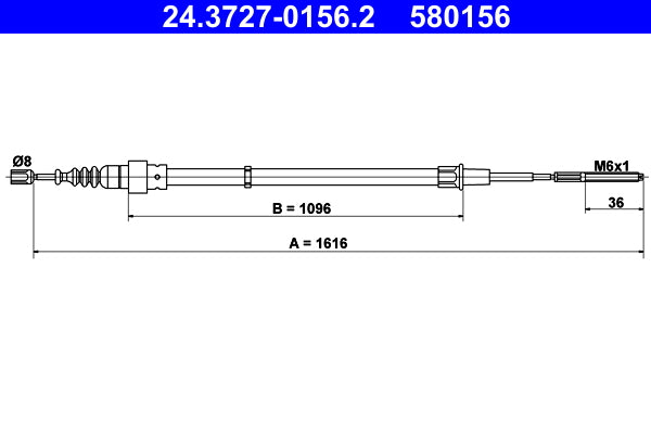BOSCH 1987482103 Parking Brake Cable Pull