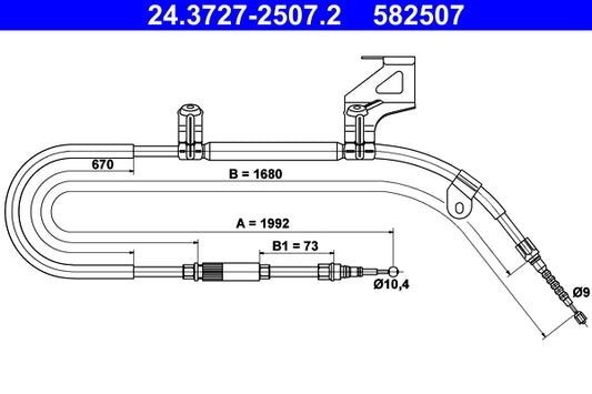 BOSCH 1987482743 Parking Brake Cable Pull