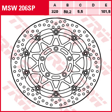 TRW MOTO MSW206SP Brake Disc