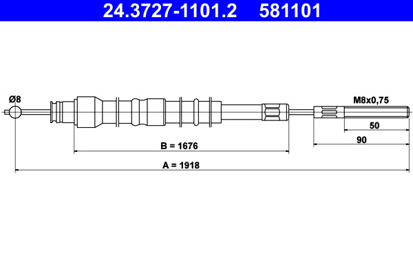BOSCH 1987477632 Parking Brake Cable Pull