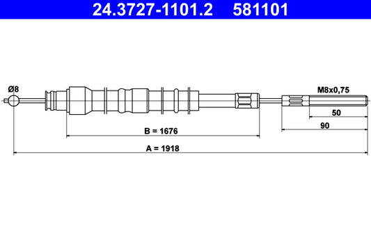 BOSCH 1987477632 Parking Brake Cable Pull