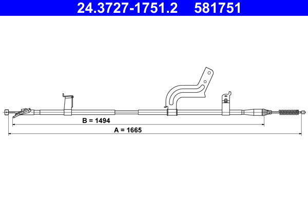 BOSCH 1987482342 Parking Brake Cable Pull