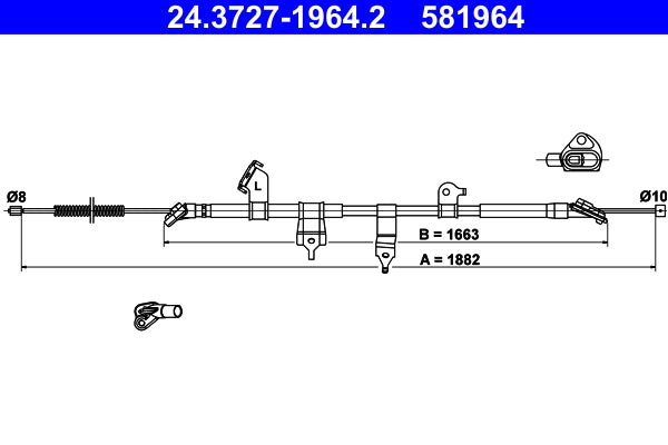 BOSCH 1987477659 Parking Brake Cable Pull