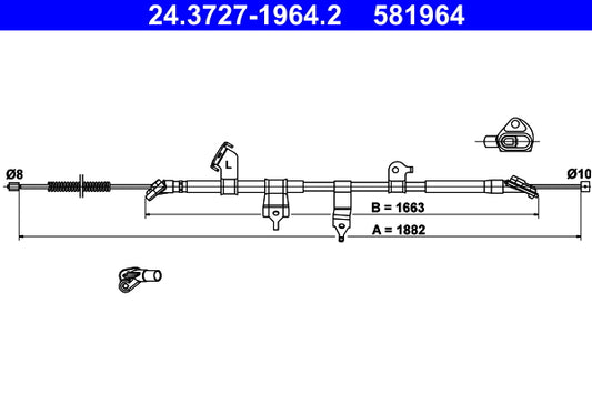 BOSCH 1987477659 Parking Brake Cable Pull