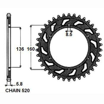 SUNSTAR SUNR1-3637-46 Chain Sprocket