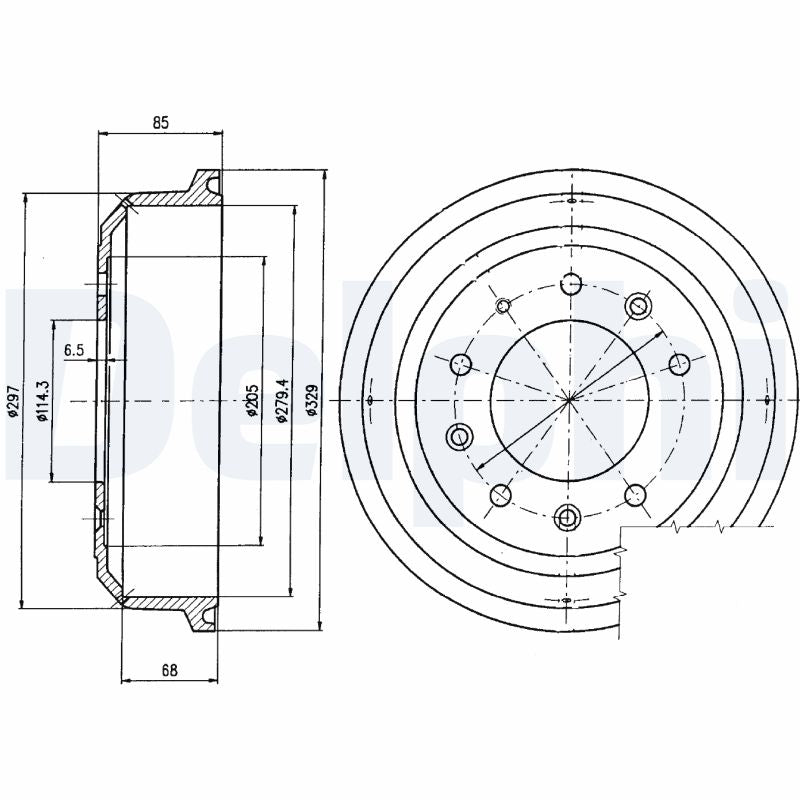 DELPHI BF82 Brake Drum