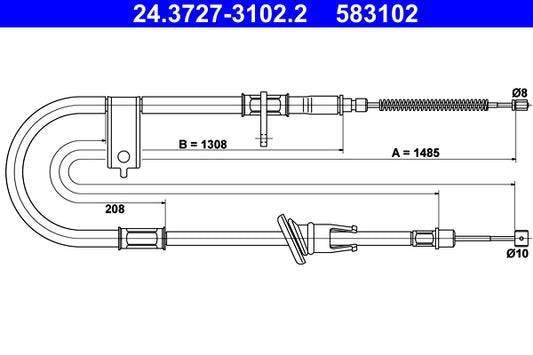 BOSCH 1987482023 Parking Brake Cable Pull