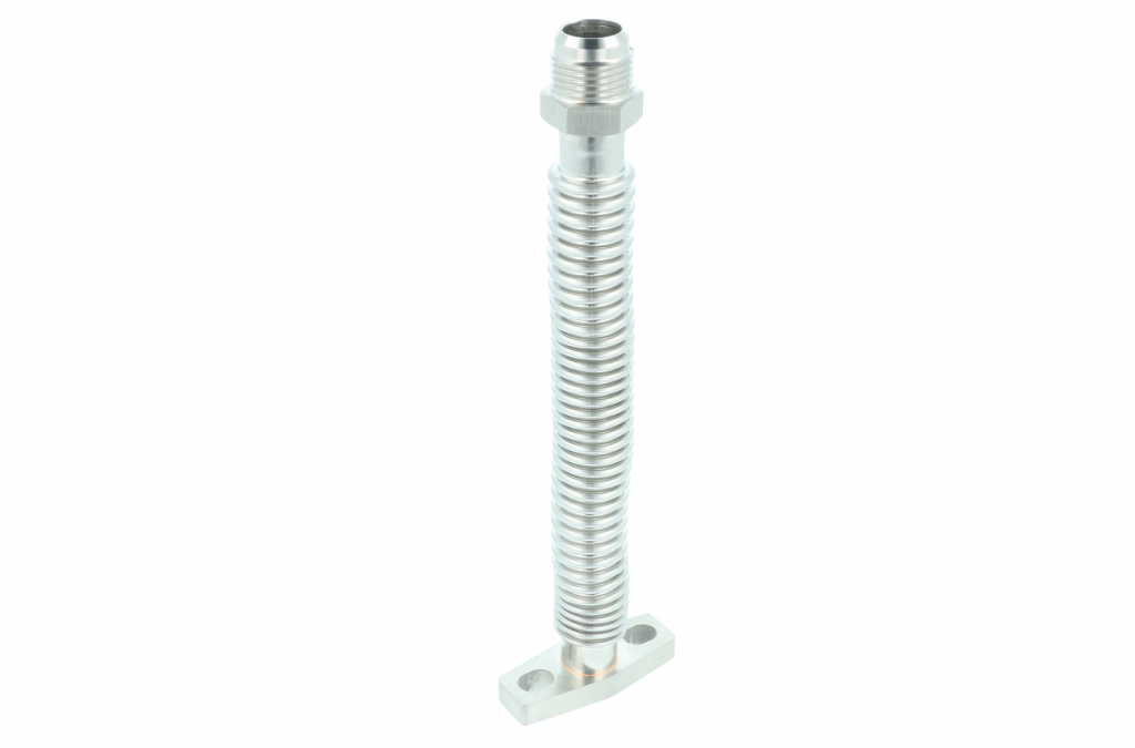 Turbozentrum 463026 Oil return flange Garrett GTX / G-series / GT-R / BorgWarner EFR - pipe flexible long version