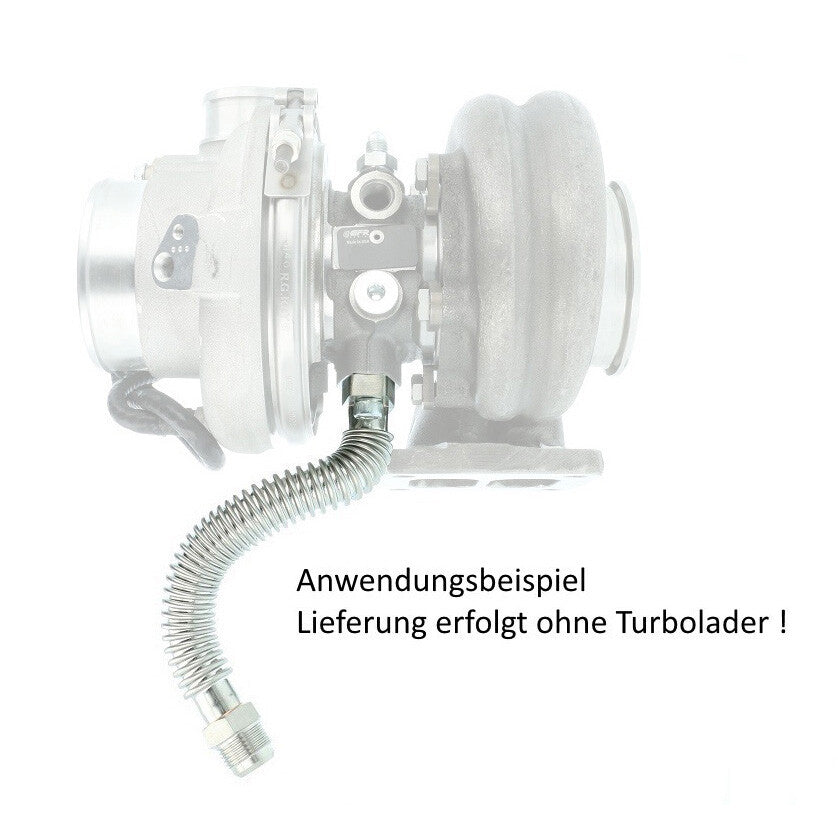Turbozentrum 463026 Oil return flange Garrett GTX / G-series / GT-R / BorgWarner EFR - pipe flexible long version