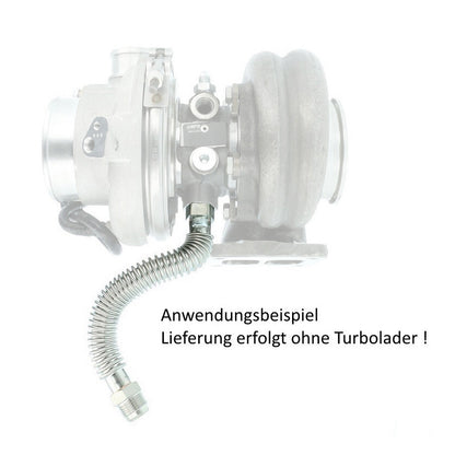 Turbozentrum 463026 Oil return flange Garrett GTX / G-series / GT-R / BorgWarner EFR - pipe flexible long version