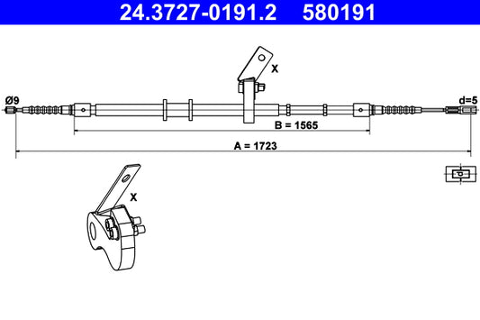 BOSCH 1987477734 Parking Brake Cable Pull