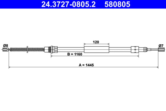 BOSCH 1987482025 Parking Brake Cable Pull