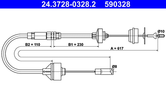 BOSCH 1987477064 Parking Brake Cable Pull