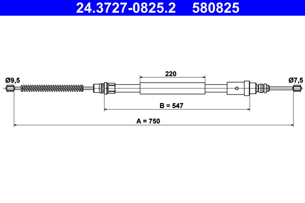 BOSCH 1987477579 Parking Brake Cable Pull