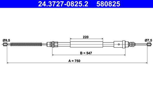 BOSCH 1987477579 Parking Brake Cable Pull