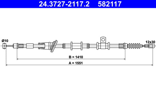 BOSCH 1987477263 Parking Brake Cable Pull