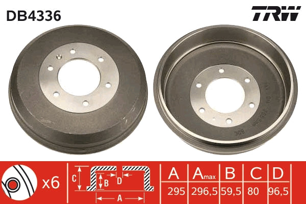 TRW MOTO DB4336 Brake Drum