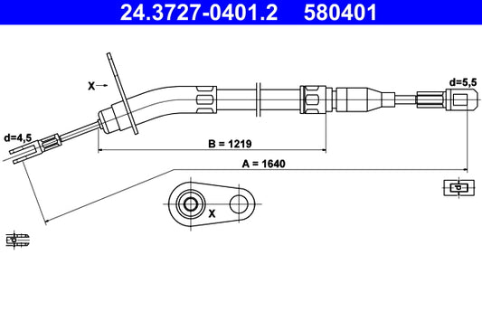 BOSCH 1987477974 Parking Brake Cable Pull
