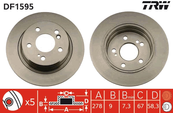 TRW MOTO DF1595 Brake Disc