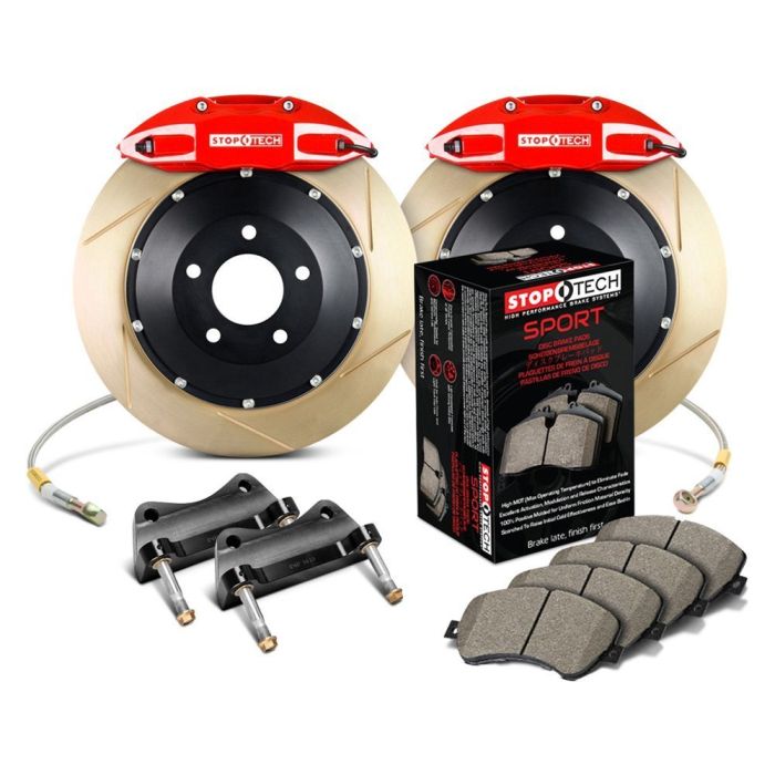 StopTech 83.429.005G.73 Sport Big Brake Kit - Rear - 345x28mm Slotted & Zinc Coated - ST-41 Red