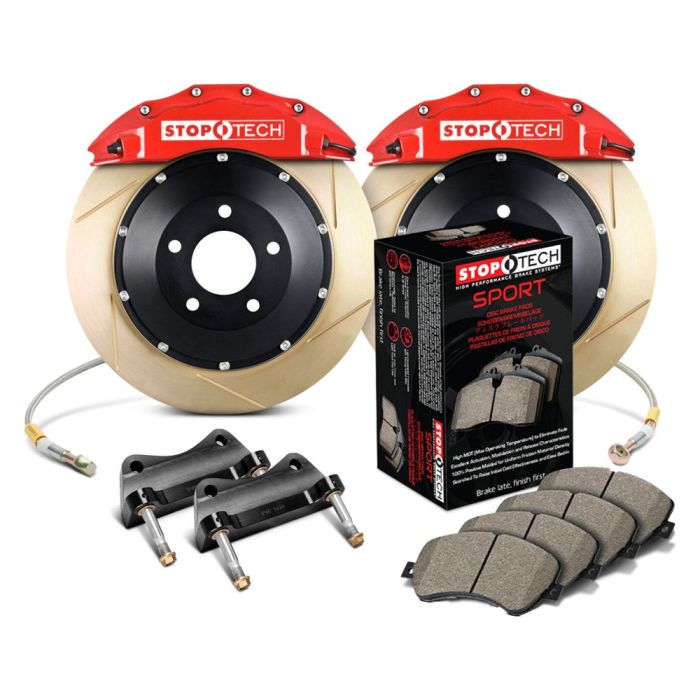 StopTech 83.523.6700.73 Sport Big Brake Kit - Front - 355x32mm Slotted & Zinc Coated - ST-60 Red