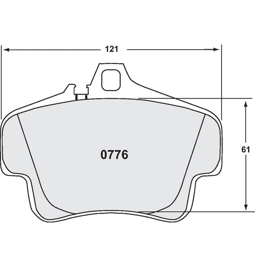 PFC 0776.01.17.44 BRAKE PADS CMPD 01 FOR PORSCHE 911 GT3 / GT3RS / GT2 (997) / CAYMAN S (982)
