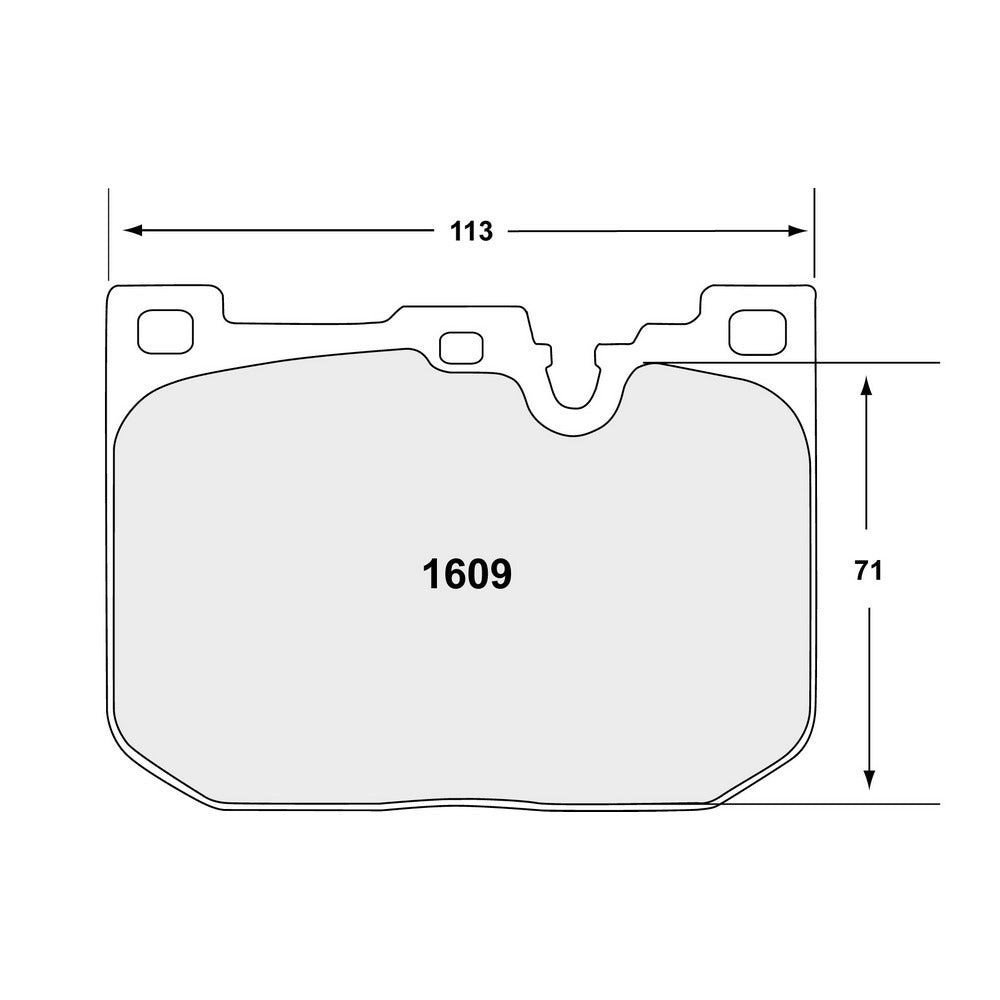 PFC 1609.331.17.44 FRONT BRAKE PADS 331 CMPD 17 MM FOR BMW M2 (F87) / M3 (F80) / M4 (F82 / F83)
