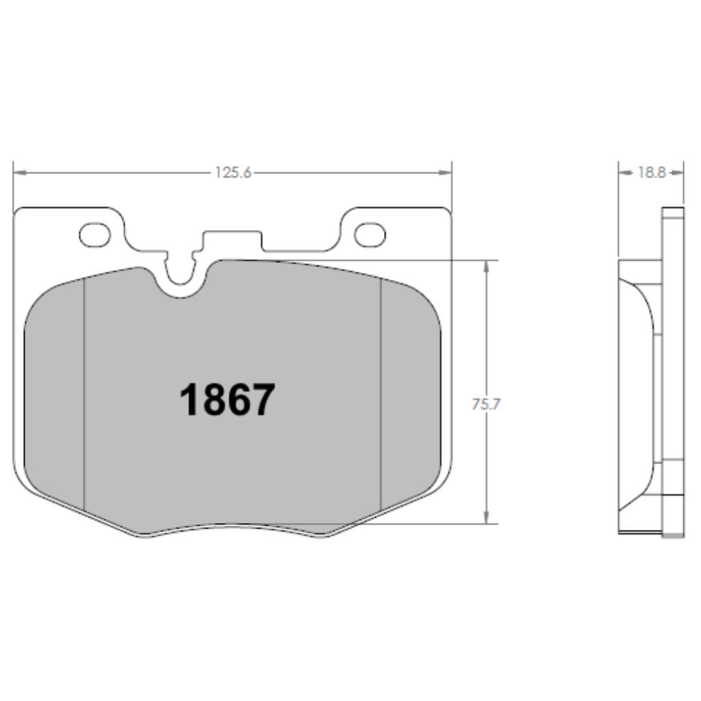 PFC 1867.11.19.44 FRONT BRAKE PADS 11 CMPD 19 MM FOR TOYOTA GR SUPRA (MK 5) / BMW G-SERIES