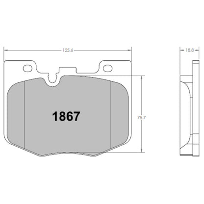 PFC 1867.11.19.44 FRONT BRAKE PADS 11 CMPD 19 MM FOR TOYOTA GR SUPRA (MK 5) / BMW G-SERIES