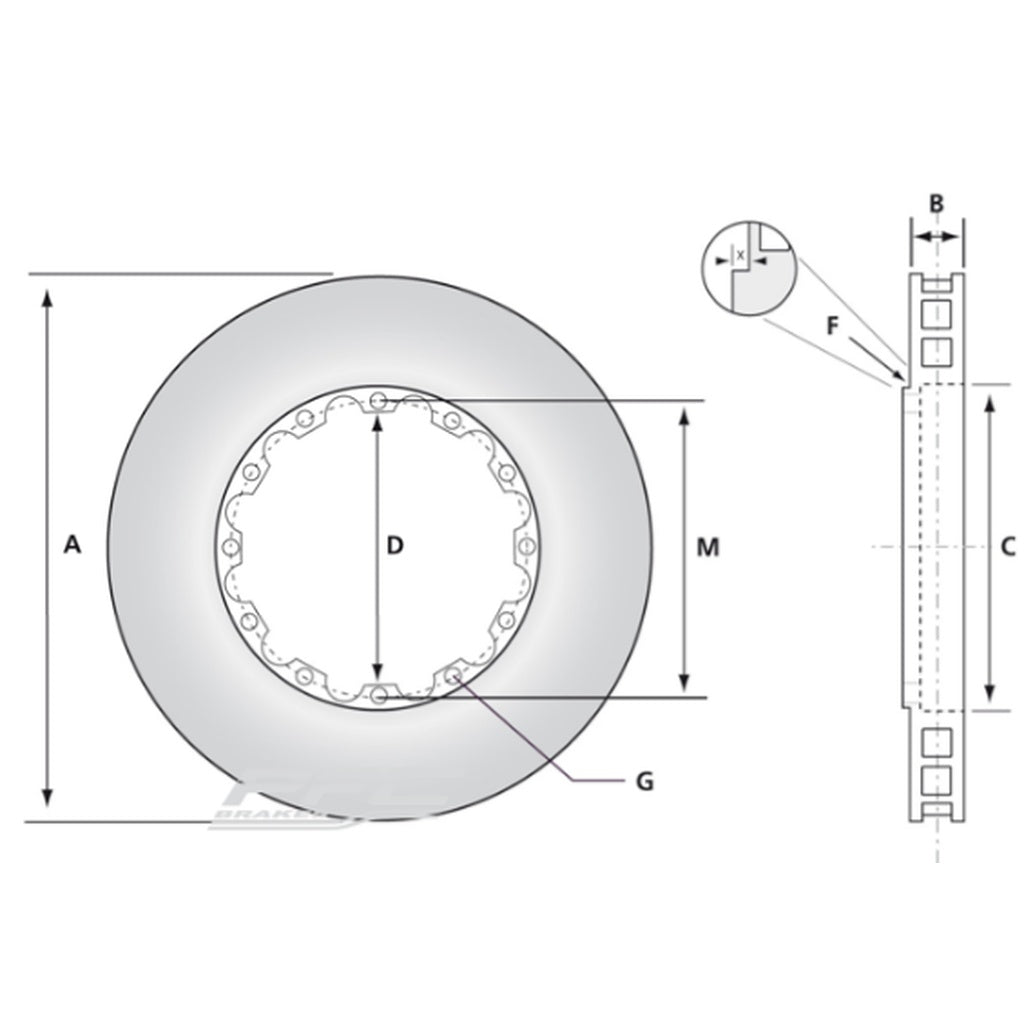 PFC 381.30.0053.45 REPLACEMENT BRAKE DISC ROTOR FOR 381.062.67