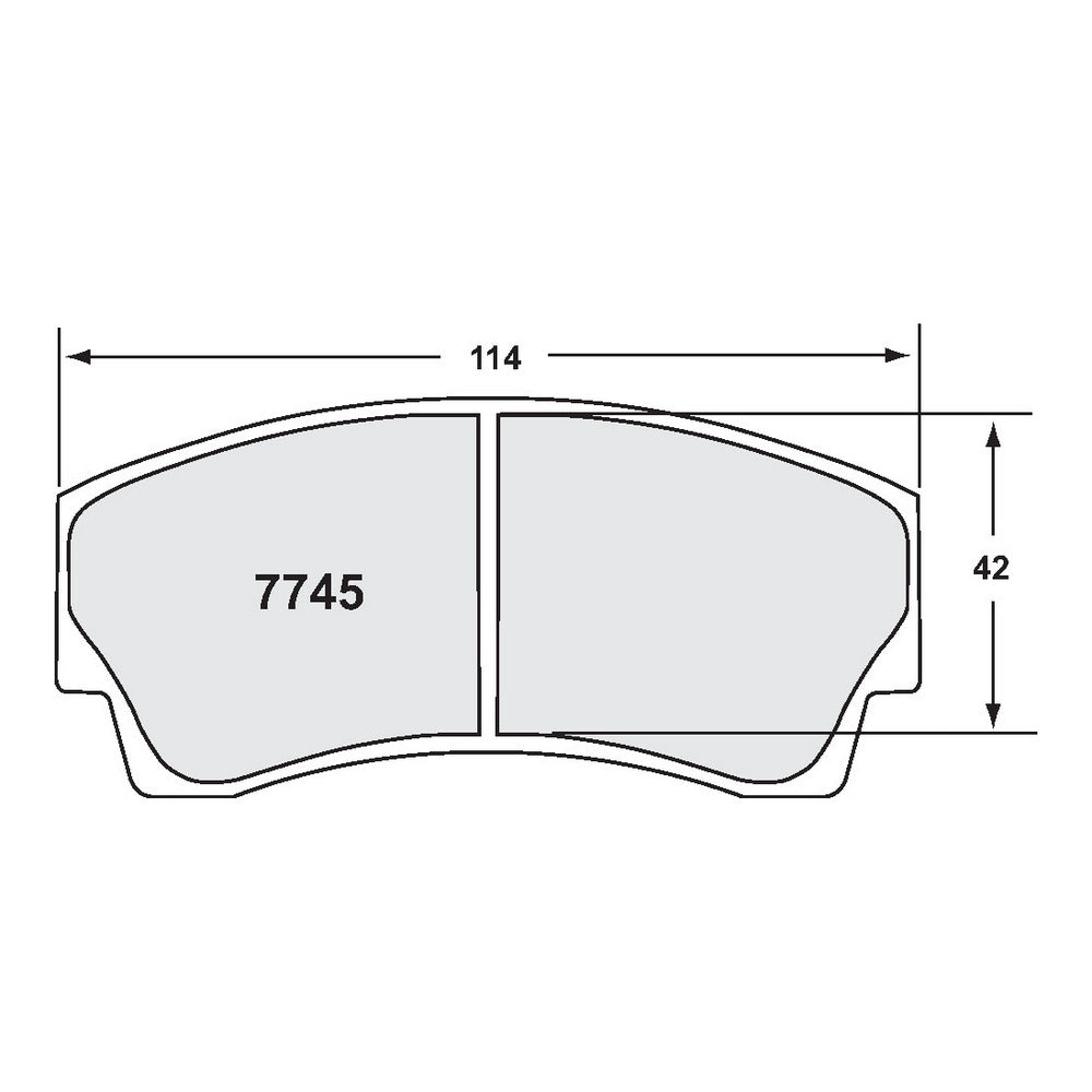 PFC 7745.11.16.44 REAR BRAKE PADS RACE 11 CMPD 16 MM FOR SUBARU IMPREZA STI