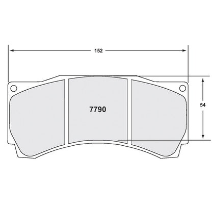 PFC 7790.40.25.44 BRAKE PADS 40 CMPD 25 MM FOR AUDI RS3 LMS / TT CUP / BMW M3 GT4 / ALPINA B6 GT3