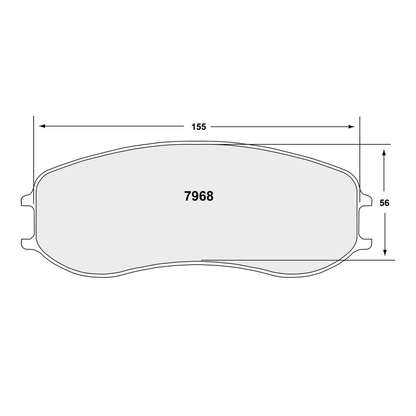 PFC 7968.331.28.44 FRONT BRAKE PADS RACE 331 COMP 28 MM FOR PORSCHE 991 CUP / CAYMAN GT4 CLUBSPORT