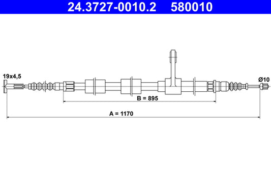 BOSCH 1987477993 Parking Brake Cable Pull