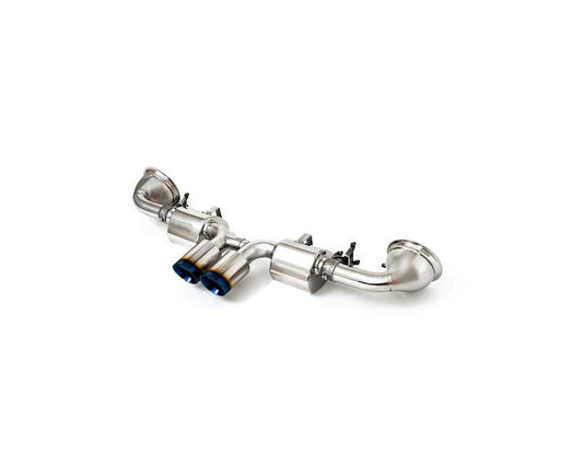 Valvetronic Muffler Porsche 992 GT3 GT3RS 2022+ with Blue Coated Tips | ML Performance Car Parts