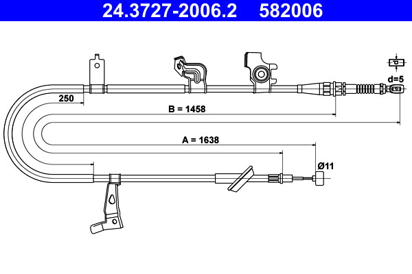 BOSCH 1987482503 Parking Brake Cable Pull