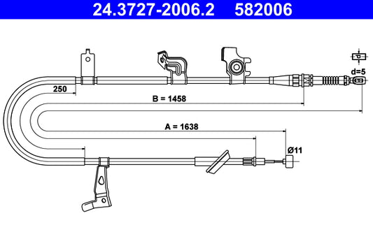 BOSCH 1987482503 Parking Brake Cable Pull