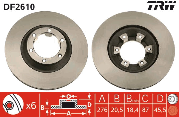 TRW MOTO DF2610 Brake Disc