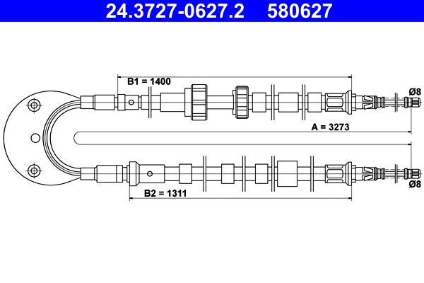 BOSCH 1987477792 Parking Brake Cable Pull