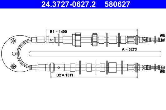 BOSCH 1987477792 Parking Brake Cable Pull