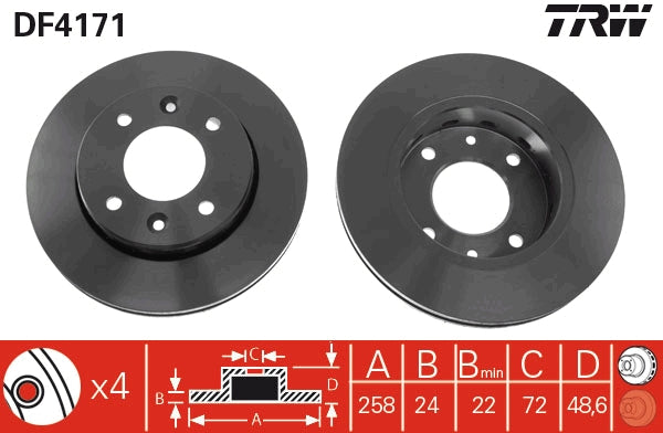 TRW MOTO DF4171 Brake Disc