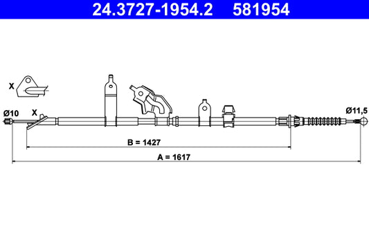 BOSCH 1987477613 Parking Brake Cable Pull