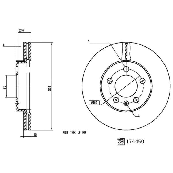 FEBI BILSTEIN FE174450 Brake Disc