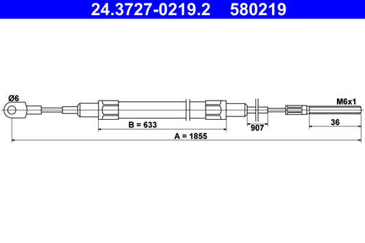 BOSCH 1987477562 Parking Brake Cable Pull