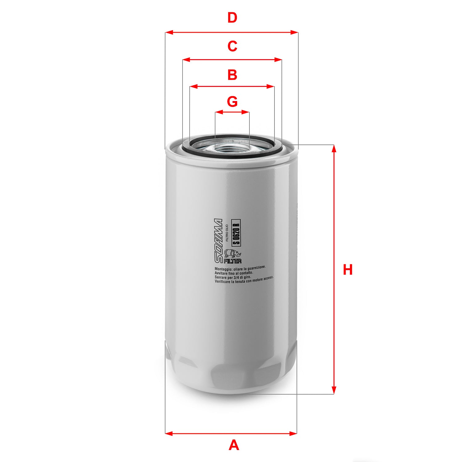 SOFIMA S0620R Oil Filter