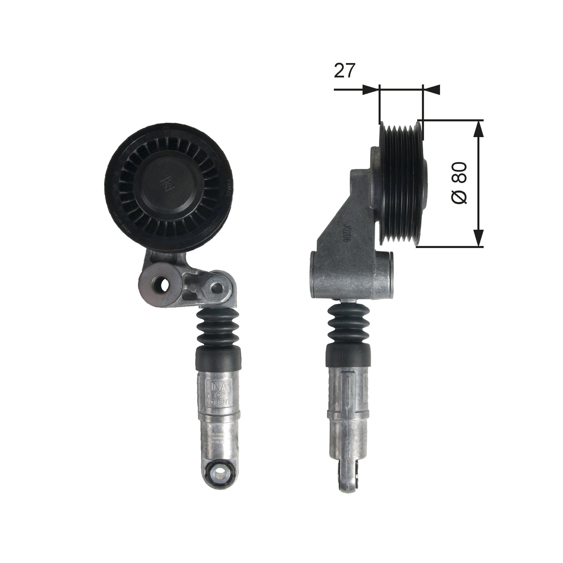 GATES GATT39236 V-Ribbed Belt Tensioner Pulley