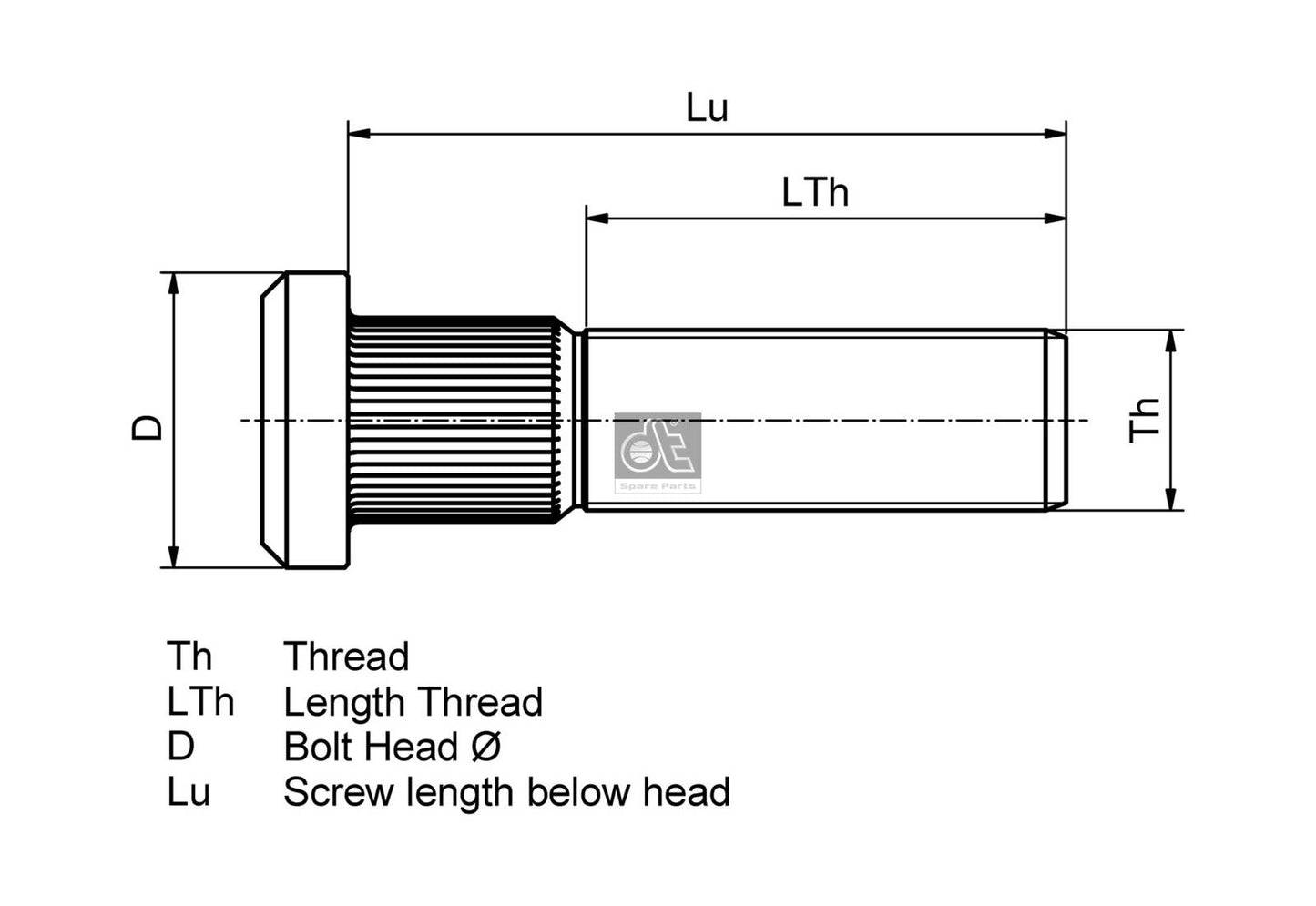 DT A/C 10.30004 Wheel Bolt