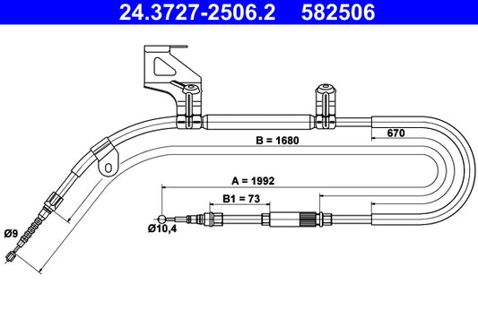 BOSCH 1987482343 Parking Brake Cable Pull