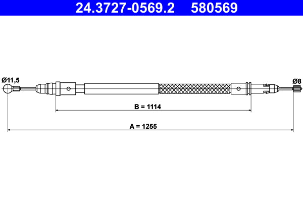 BOSCH 1987477850 Parking Brake Cable Pull